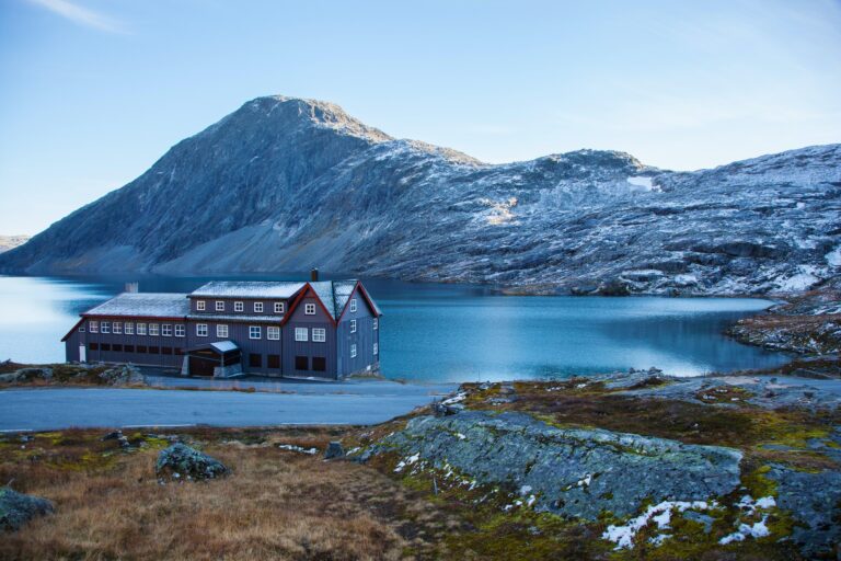 a hotel on Djupvatnet lake in Norway